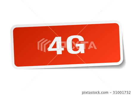 4g square sticker on white 4g square sticker on white 31001732