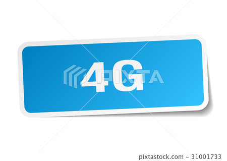 4g square sticker on white 4g square sticker on white 31001733