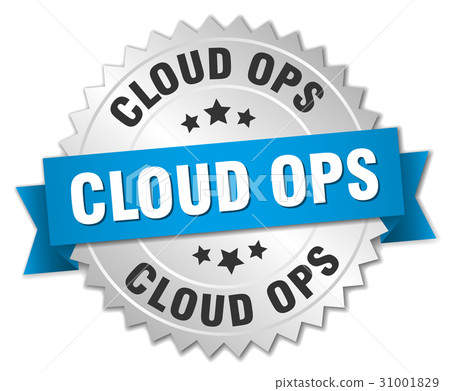 cloud ops round isolated silver badge cloud ops round isolated silver badge 31001829