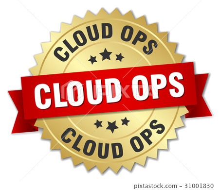 cloud ops round isolated gold badge cloud ops round isolated gold badge 31001830