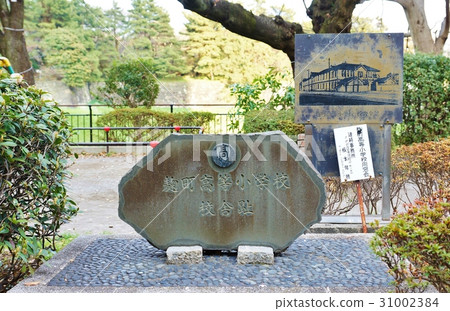 關於東京歷史遺址的信息·“小島町高中建築學校建築物的紀念碑”·水平位置 關於東京歷史遺址的信息·“小島町高中建築學校建築物的紀念碑”·水平位置 31002384