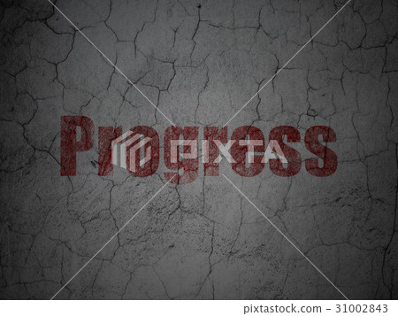 Finance concept: Progress on grunge wall 31002843