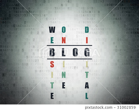 Web development concept: Blog in Crossword Puzzle 31002859