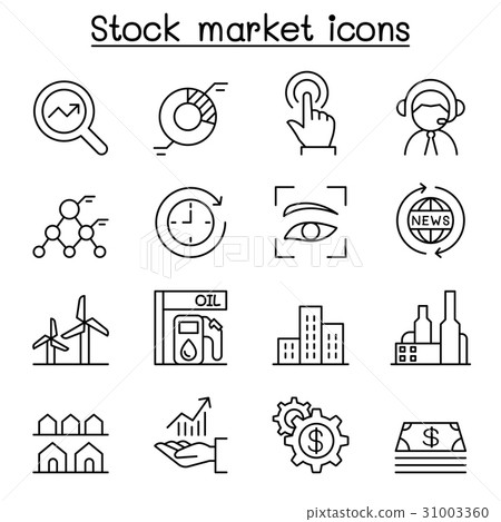 Stock market, Stock money, Stock exchange icon set Stock market, Stock money, Stock exchange icon set 31003360