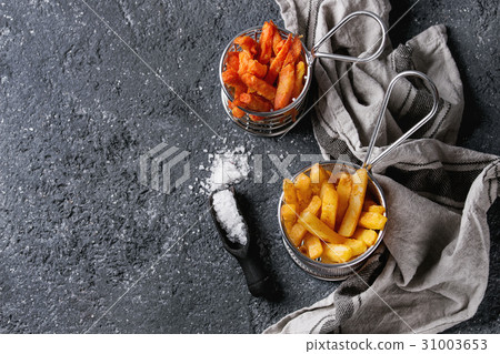 Variety of french fries Variety of french fries 31003653