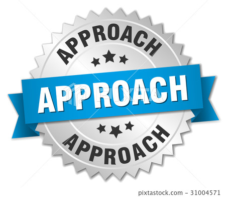 approach round isolated silver badge approach round isolated silver badge 31004571