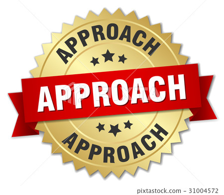 approach round isolated gold badge 31004572