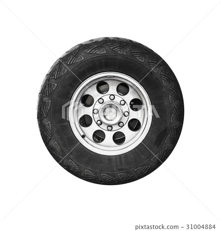 SUV car wheel, frontal view isolated on white SUV car wheel, frontal view isolated on white 31004884