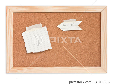 notepad on cork board isolated notepad on cork board isolated 31005285