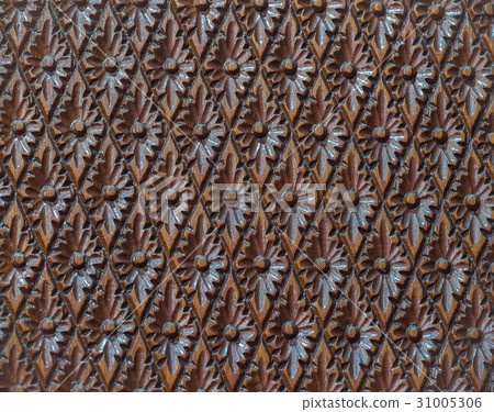 Craved wood Thai style background Craved wood Thai style background 31005306