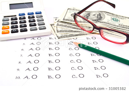 The test list ,pencil, glasses,  US Dollars  The test list ,pencil, glasses,  US Dollars  31005382