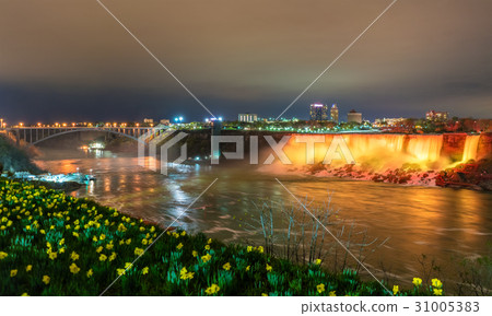 The Rainbow Bridge and Niagara Falls as seen from 31005383