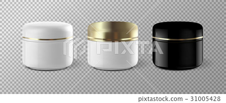 Realistic Cosmetic Cream Container Template Mock 31005428