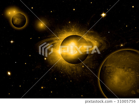 Stars, dust and gas nebula in a far galaxy Stars, dust and gas nebula in a far galaxy 31005756