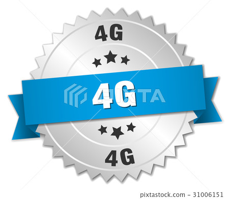 4g round isolated silver badge 4g round isolated silver badge 31006151
