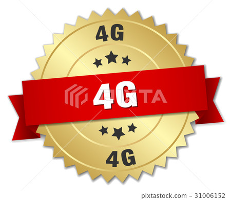 4g round isolated gold badge 4g round isolated gold badge 31006152