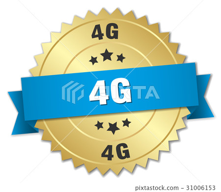 4g round isolated gold badge 4g round isolated gold badge 31006153