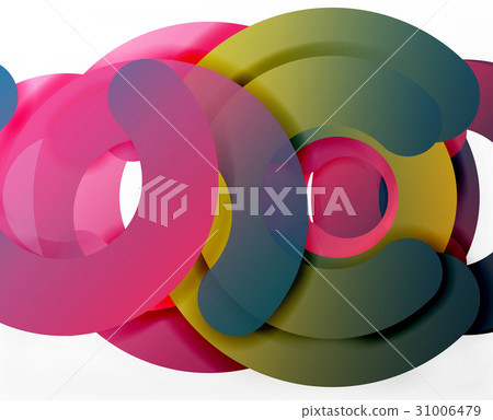 Circle geometric abstract background, colorful 31006479