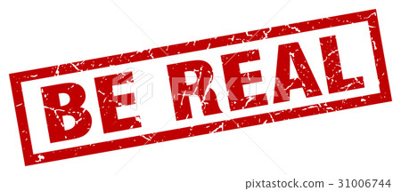 square grunge red be real stamp square grunge red be real stamp 31006744