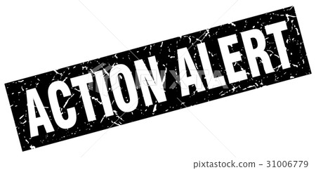 square grunge black action alert stamp - Stock Illustration [31006779 ...
