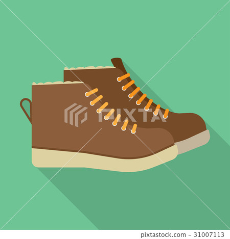 winter boots flat icon winter boots flat icon 31007113