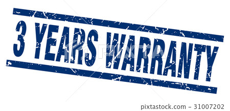 square grunge blue 3 years warranty stamp square grunge blue 3 years warranty stamp 31007202