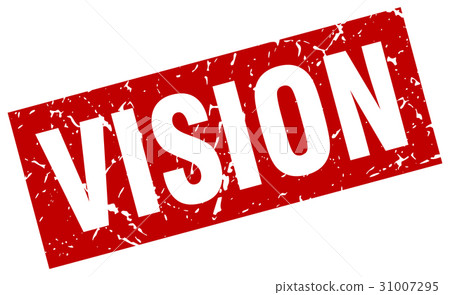 square grunge red vision stamp - Stock Illustration [31007295] - PIXTA