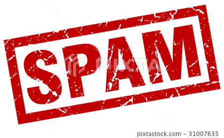 square grunge red spam stamp square grunge red spam stamp 31007635