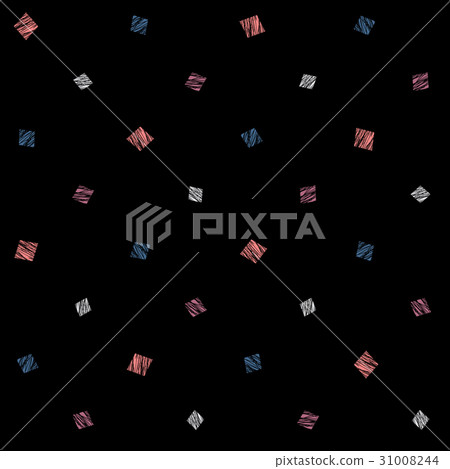 Colorful rhomb texture. Scratched seamless pattern-插圖素材 [31008244 ...