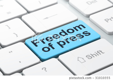 Politics concept: Freedom Of Press on computer Politics concept: Freedom Of Press on computer 31010355