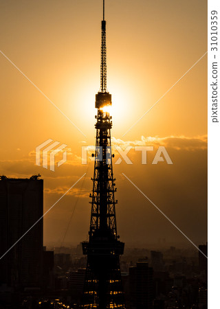 東京塔和晚上景觀在東京市中心·鑽石東京塔 東京塔和晚上景觀在東京市中心·鑽石東京塔 31010359