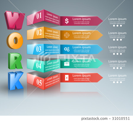 Abstract 3D digital illustration Infographic. Abstract 3D digital illustration Infographic. 31010551