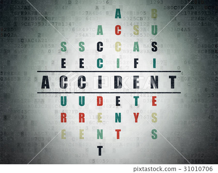 Insurance concept: Accident in Crossword Puzzle Insurance concept: Accident in Crossword Puzzle 31010706