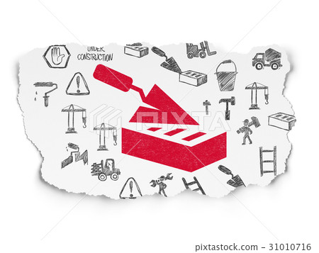 Building construction concept: Brick Wall on Torn 31010716