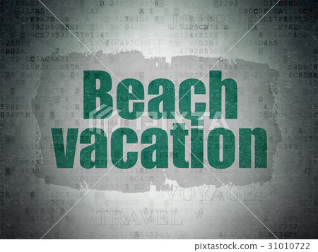 Vacation concept: Beach Vacation on Digital Data Vacation concept: Beach Vacation on Digital Data 31010722