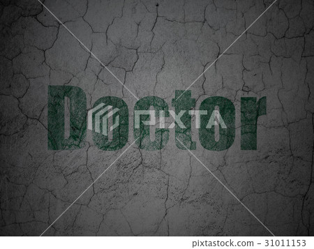 Health concept: Doctor on grunge wall background 31011153