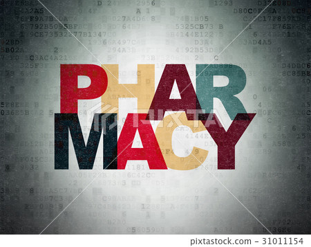 Health concept: Pharmacy on Digital Data Paper 31011154