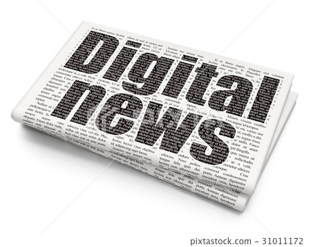 News concept: Digital News on Newspaper background 31011172