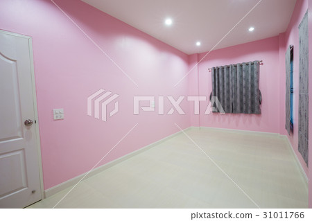 empty pink room with door and window empty pink room with door and window 31011766