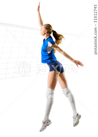 Young woman voleyball player isolated 31012745