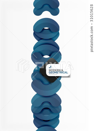 Abstract color geometric round shapes on white 31015628