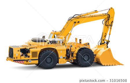 Big heavy excavator isolated on white background Big heavy excavator isolated on white background 31016508