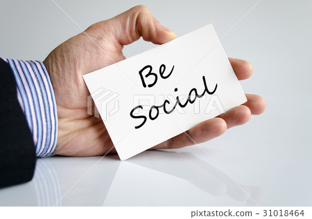 Be social text concept 31018464
