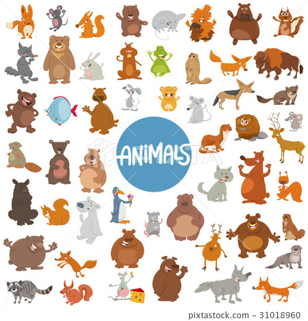 cartoon animal characters huge set cartoon animal characters huge set 31018960
