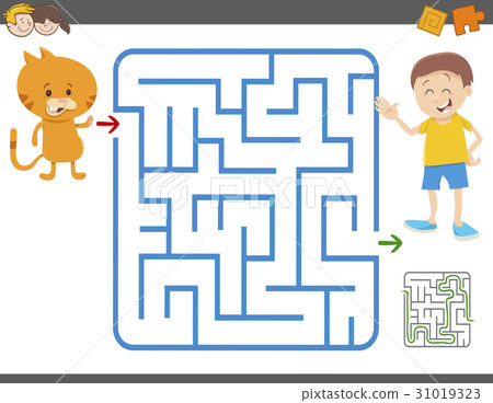 图库插图: maze game for children