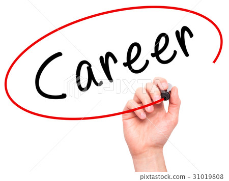 Man Hand writing Career with marker 31019808