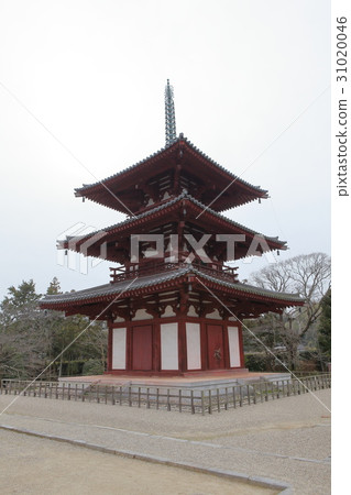 Ikaruga Horinji三重塔寺廟 Ikaruga Horinji三重塔寺廟 31020046