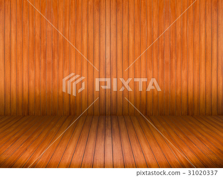 wooden shelf with shadow  31020337