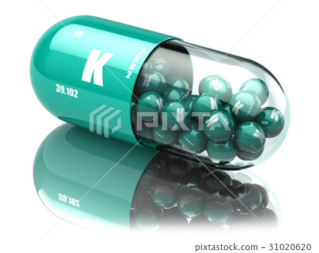 Potassium K element pill. Dietary supplements 31020620