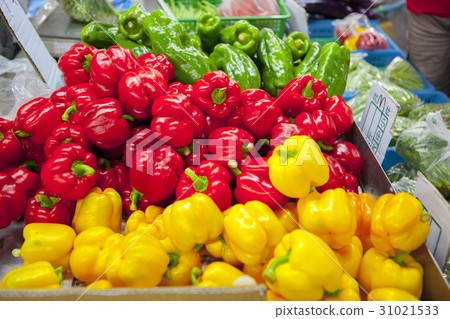  Fruit and vegetable market, vegetables, street vendors, fruit and vegetables, wild vegetables, Fruit and vegetable market, 31021533